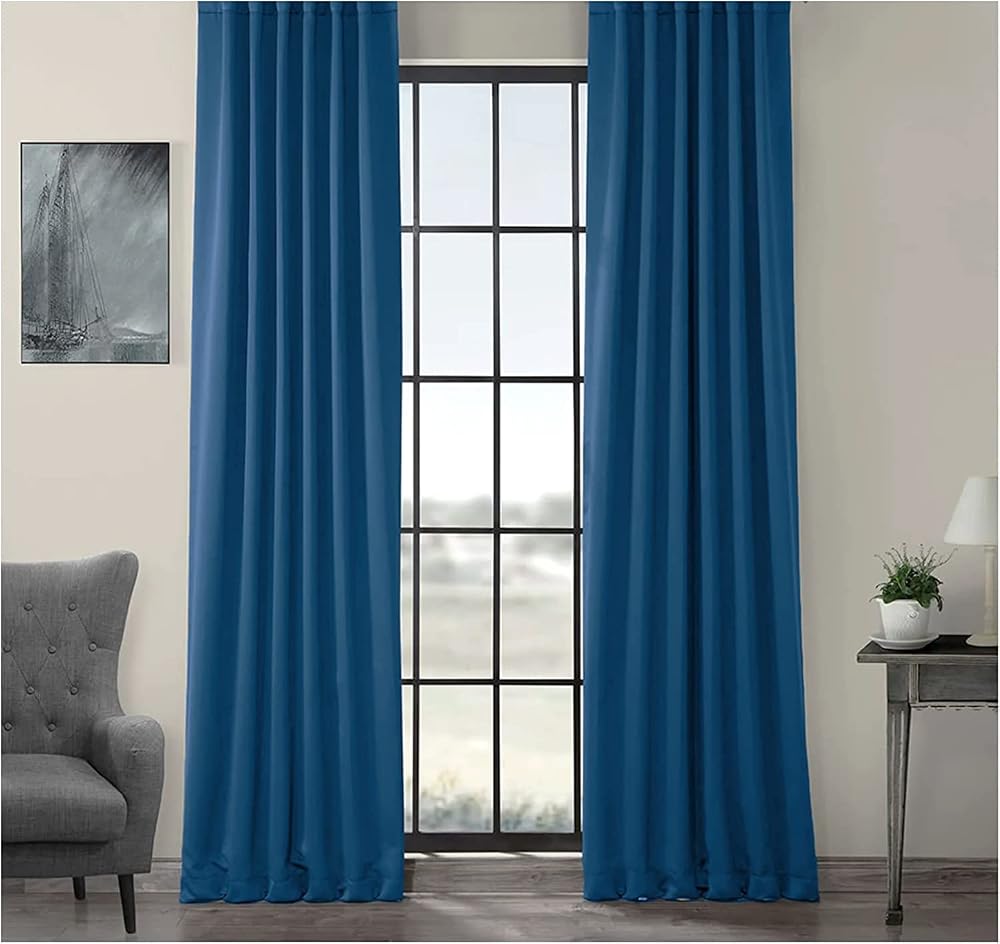 Evdepo Home Karartma Blackout Pilesiz Tek Kanat Fon Perde İndigo 160 x 260 cm