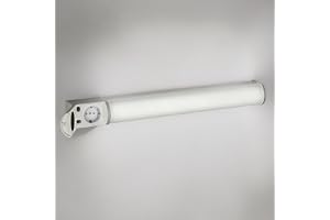 ledscom.de LED-spegellampa FERIG, badrumslampa med eluttag, 49 cm, 8,4 W, 964 lm