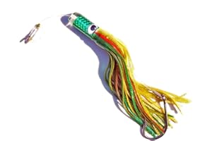 KUNSILANE Trolling Skirt Tuna Lures Set of 8 inch/9 inch for Mahi Marlin Dolphin Wahoo Shark with Rigged Hooks Big Game Fishing Lure