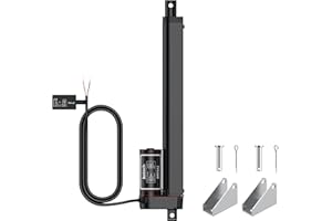 Justech Actionneur Linéaire 3000N 250mm, Actionneur Linéaire de Moteur 12V, IP65 étanche, Alliage d’aluminium pour la Conversion de Déchargement de Remorque, Lit électrique