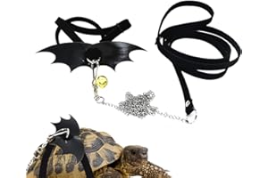 Yajexun Small Tortoise Lead, Bearded Dragon Lead, Small Harness for Pets Turtle Pulling Rope Bearded Dragon Lead Small Vest Style with Wing for Home