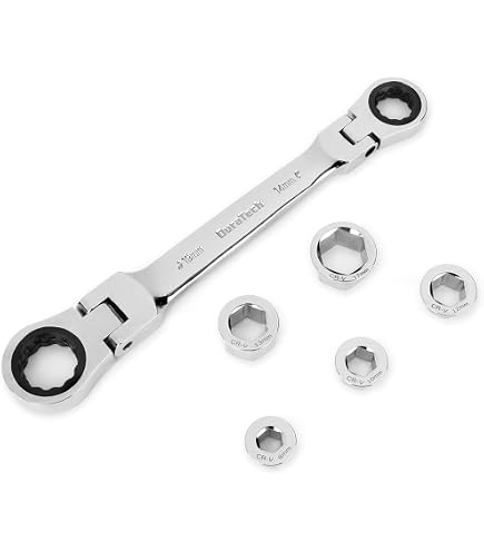 SUPER TOOL Mini-Schraubenschlüssel Mit Ratschenfunktion – Kurz, 17x19 Mm, 195 Mm Lang