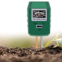 ZOTO Bodentester, Boden Feuchtigkeit Meter, 3 in 1 Quadrat Boden-pH-Messgerät für Feuchtigkeit/Sonnenlicht/pH für…