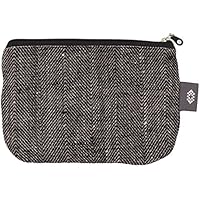 Handtaschen Koffer Mittel Schwarz Kulturtasche - 100% Leinen - Leinwand Kosmetiktasche | Handgefertigte durch ThingStore