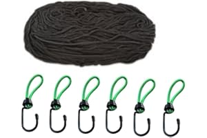 iapyx® Filet pour remorque, 125 x 210 cm, Extensible jusqu'à 200 x 300 cm, avec Crochets d'extension pour la Fixation, Noir