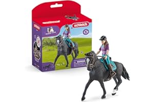 SCHLEICH Horse Club | Lisa & Storm 42541 | bewegliche Mädchenfigur | mit Pferde Zubehör | tolles Geschenk für Mädchen und Jungen | Pferde Spielzeug ab 5 Jahren | 10 Teile | exklusiv bei Amazon