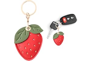 Tolmaiertu Leather Case Holder for Apple Airtag, Protective Air Tag Cover with Keyring Ring, Scratch-Resistant Airtags Case for Key Fob