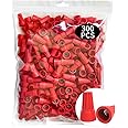 ZIPCCI 300 Pcs Electrical Wire Connectors, Red Wire Caps Screw Terminals Twist Nuts Connection