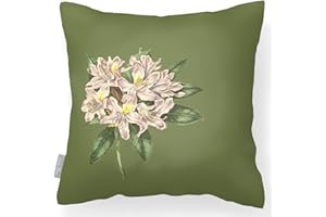 Izabela Peters Outdoor Cushions Waterproof, 43 cm, Filled Outdoor Cushion, Vintage Rhododendron - Sage, Garden Furniture Cushions, Outdoor Seat Cushions, Garden Chair Cushions
