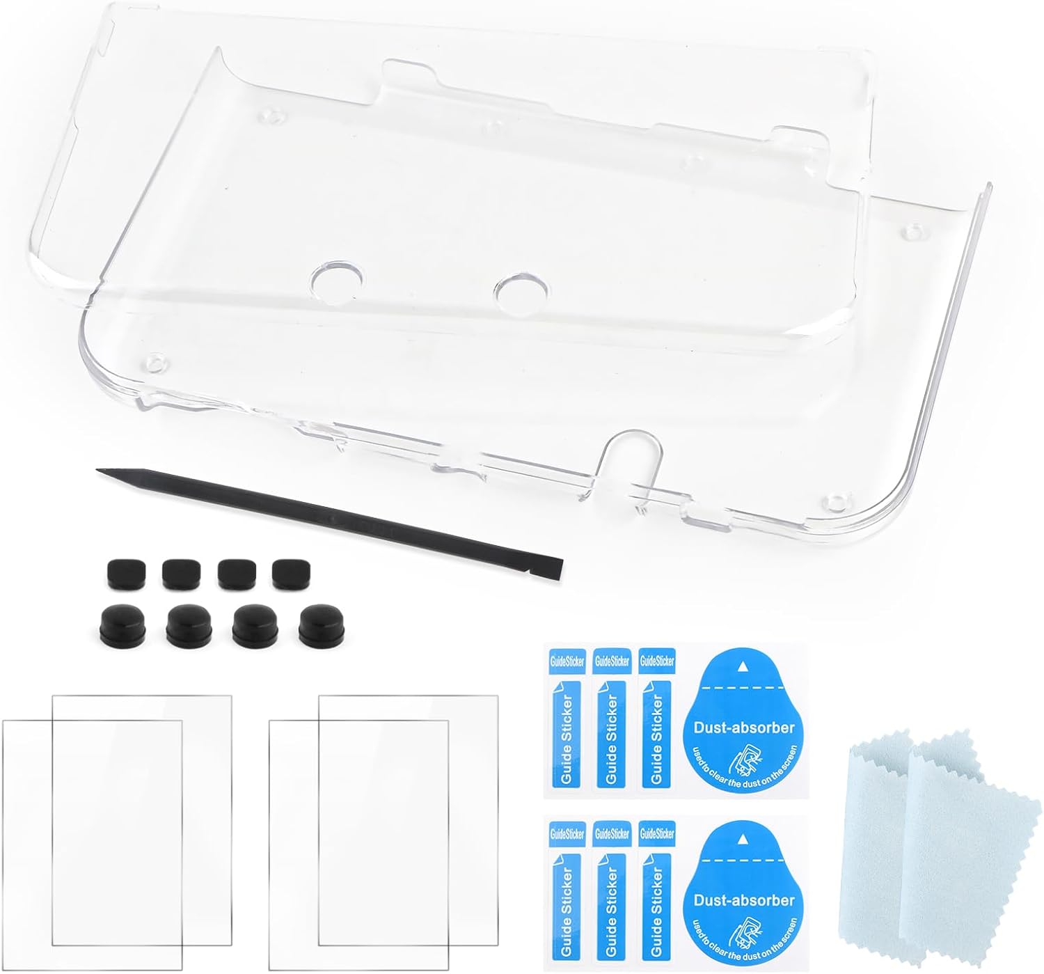 RongZy Funda Protectora para Nintendo New 3DS XL/LL Transparente Carcasa Claro Cristal Duro Caso Cubierta Shell para Nintendo New 3DS XL/LL Juegos Accesorios