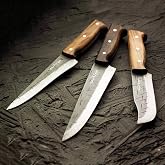 Yatağan Handmade Forged Carbon Steel 3-Piece Meat, Butcher & Sacrifice Knife Set