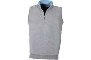 PRO-QUIP Proquip Mens Breeze Leisure Wind Protection Cotton Zip Neck Sleeveless Golf Top