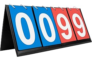 GOGO Marcador Deportivo Plegable con Tapa de 2 Dígitos Portátil, Tablero de Flip Portátil para Puntuación, Marcador Portátil Plegable de Mano, 0-99