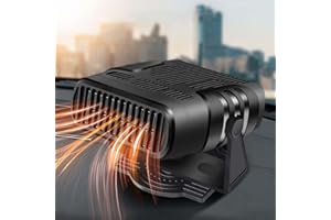 beseloa Car Heater Winter Car Defogger Kit, 12V 150W Portable Auto Heater Fan That Plug into Cigarette Lighter Car Defroster, 2 in 1 Fast Heating/Cooling Car Demister for Car