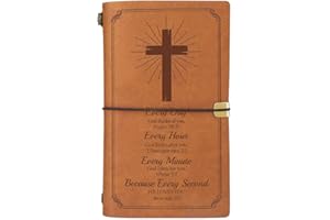 JURATAR Christian Gift Leather Journals Verse Gift Religious Gift Inspirational Gifts for Him Her, Birthday Gift Christmas Gifts, Refillable Leather Notebook Christian Gifts for Women