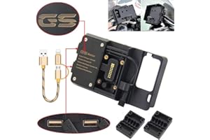 OTILLI Support de navigation USB pour téléphone portable - Pour GPS R1200GS R1250GS F650GS F700GS F750GS F800GS F850GS ADV F900R S1000XR CRF1000L avec deux ports USB