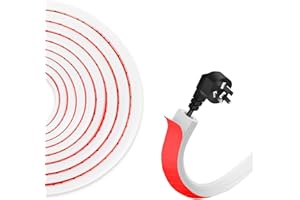 LEDEBOUK 3M Canaleta Cables Pared Adhesivo, 14 mm x 10 mm Canaletas para Cableado, Cubierta para Cables de TV en Paredes, para ocultación de Cables, Pared, Cables de TV y de Red Domésticos, Despacho (3 Metro)