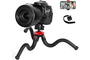 Fotopro Treppiedi Cellulare flessibile, Cavalletto per Fotocamera Mini Tripod Treppiede viaggio Bluetooth Universale per Smartphone e macchina fotografica d'azione