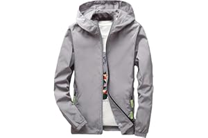 ZYPAINIY Chaqueta Impermeable Hombre con Capucha Detalles Reflectantes - Cortavientos Hombre Resistente Ligero Deporte Running Plegable - Poncho Chaqueta Lluvia Nieve Hombre Impermeable Viaje Fluo Invierno