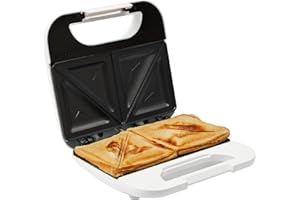 PIFCO 750W White Sandwich Toaster - Non-Stick Electric Toastie Maker with Cool-Touch Handle - Compact Sandwich Toaster for Students, Best for Small Kitchens, Ideal Home Kitchen Appliance