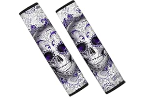 Jeiento Sicherheitsgurt-Bezug mit Totenkopf-Aufdruck, für komfortables Fahren, kompatibel mit allen Autos