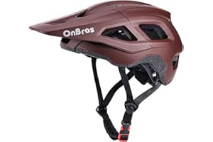 Bike Helmet, OnBros Cycle Helmet Men and Women, Scooter Skateboard MTB BMX Bike Helmet Lightweight, Mountain Bike Helmet with Visor, Bicycle Helmet 55-58cm