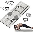 LIROPAU Multi-Functional Ab Exercise Board, Ab Roller Exercise Machine with Resistance Band, High Strength Pilates Equipment Portable Fitness Board, Fitness Workout At Home Gym
