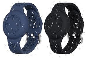 SICHY Kompatybilny z bransoletką Airtag dla dzieci, wodoodporny, regulowany, miękki silikon, pełne pokrycie, lekki uchwyt na śledzenie GPS, kompatybilny z Apple Air Tag Band dla dzieci