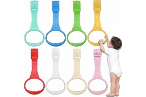 KOQAIIZ 8 st babyparkringar, barnvagnsgrepp och lekhagar, handringar för att hjälpa barnet att stå upp och gå, balansträning