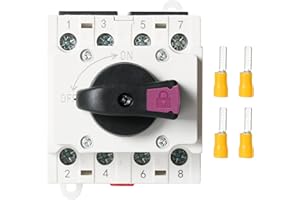 Jadeshay Pannello Solare Isolatore Interruttore,Sezionatore DC Fotovoltaico DC 1000V 32A Separatore Switch Interruttore Fotovoltaico per Sistema di Pannelli Solari, Inverter
