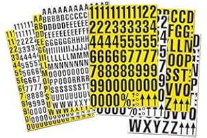 MAGNOSPHERE Numeri magnetici, 43mm alto, numeri 0-9 e caratteri speciali - Possono essere utilizzati per etichettature magnetiche, colore:giallo