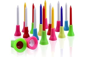 Kofull Cojín de Goma de Golf Duradero Camisetas de Manga Larga Camisetas de Golf de plástico Multicolores Tees de Golf 50 Pack