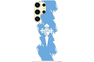 LA CASA DE LAS CARCASAS Funda para Samsung Galaxy S24 Ultra del RC Celta Escudo Trazo Azul tansparente para Proteger tu móvil. Capa de Silicona Flexible con Licencia Oficial RC Celta