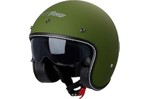 A-PRO Casco de Moto Jet Cafe Racer ECE 22-05 Parasol Scooter