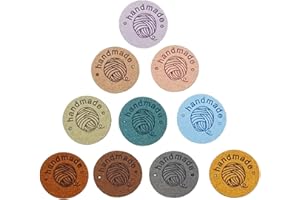 WIYOULD 40 etichette in pelle ecologica in poliuretano, fatte a mano, da cucire, per jeans, borse, scarpe, cappelli (YMX, 10 C)