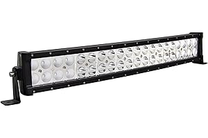 AUXTINGS 22 inch Curved LED Light Bar 120W Flood Spot Beam Offroad SUV UTE ATV Truck Driving Fog Light,DC 12V 24V Waterproof