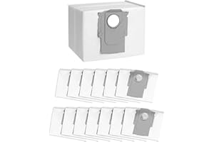 Jissta 14 Bolsas de Repuesto Compatibles con Roborock Q7 M5+/Q7 L5+/Q10 S5+/Q10 X5+/S8+/S8 Pro Ultra/S7 MaxV Ultra/S7 Pro Ultra/Q7+/Q7 Max+/Q8 Max+/ Q5 Pro+/T8 Aspiradoras,Accesorios Bolsa de Polvo