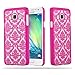 Price comparison product image Cadorabo - Mandala Hard Cover Slim Case for Samsung Galaxy A3 (5) (Model 2015) Paisley Henna - Etui Skin Protection Bumper in PINK-TRANSPARENT