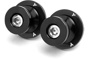 ZHUOWU 2 pcs M6 Motorcycle Tilting Aluminum CNC Slider Spools Motorcycle Bolts Accessories Arms para MT01 MT-01 MT03 MT-03 MT-125 MT09 MT-09 MT10 MT-10 Negro