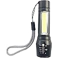 Primrose Rechargeable LED Torch Light High Power | Rechargeable Torch Light Long Range | Portable Rechargeable LED Torch Light Small | Mini Pocket USB Rechargeable LED Light for Emergency