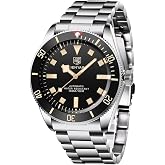 BENYAR Fashion Men's Automatic Watches Stainless Steel Wristwatches 100M Deep Waterproof Mechanical Watches for Men Sports Lu