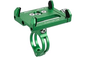 LIXADA Universal Soporte de Teléfono Ajustable de la Bicicleta de Soporte GPS Bracket Cradle Clamp para Bicicleta de Montaña (Verde)
