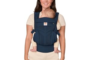 Ergobaby Babytrage, Omni 360 Cool Air Mesh mit 4 Positionen für Neugeborene bis Kleinkinder (0-4 Jahre), ergonomische Kindertrage und Rucksack, Mitternachtsblau