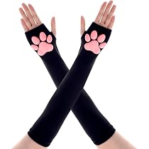 Cat Paw Handschoenen – 1 Paar Pluche Harige Poten – Grijs Of Oranje – Cosplay, Anime Conventie & Therian Accessoire – Zachte Kattenpoot Wanten