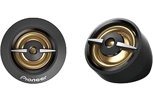 Pioneer diskant (450 W max. vardera, 100 W sinus), kraftfullt ljud, hög verkningsgrad, 38 mm installationsutskärning, set med