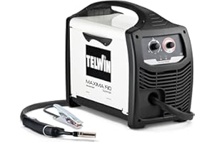 Telwin 816086 Maxima 190 Synergic Saldatrice Inverter a Filo Mig-Mag/Flux/Brazing, 230 V, Maxima 190, Bianco