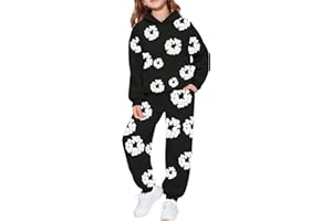 GENERIC Denims-Tears Kids Tracksuit Set 2 Piece Oversized Outfit Long Sleeve Hoodie Pullover and Loose Sweatpants Bottom Jogging Pants Foam Printed Trendy Activewear Winter Sport Set