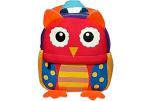 Sumnacon Cartable Scolaire maternelle Sac à dos mignon Cartable hibou Figure Sac en Néoprène pour Bébé Enfant Primaire Maternelle (1-3 ans)