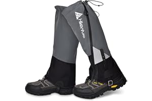 HIKENTURE Ghette per Escursionismo, Caccia, Bicicletta, Ghette da Uomo E Donna, Impermeabili, Ghette per La Protezione di Pantaloni E Scarpe da Neve, Pioggia, Insetti, Gaiters di Neve, Arrampicata
