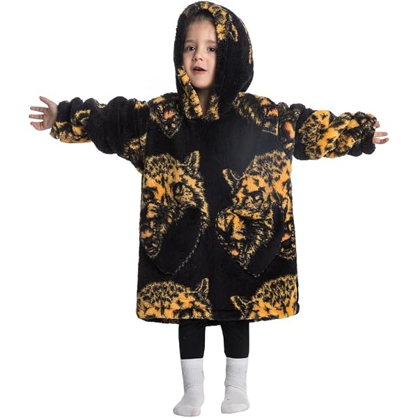 Couverture à Capuche Polaire Oversize Adulte - Taille Unique, Poche Avant - Pour Intérieur/extérieur, Hiver - Polyester Doux